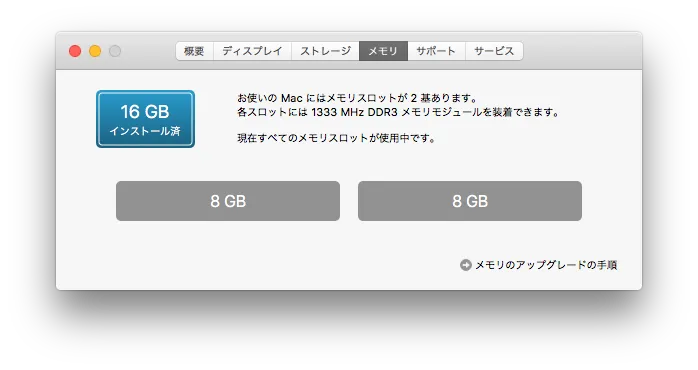 調子に乗って8*2で16GBにしたった